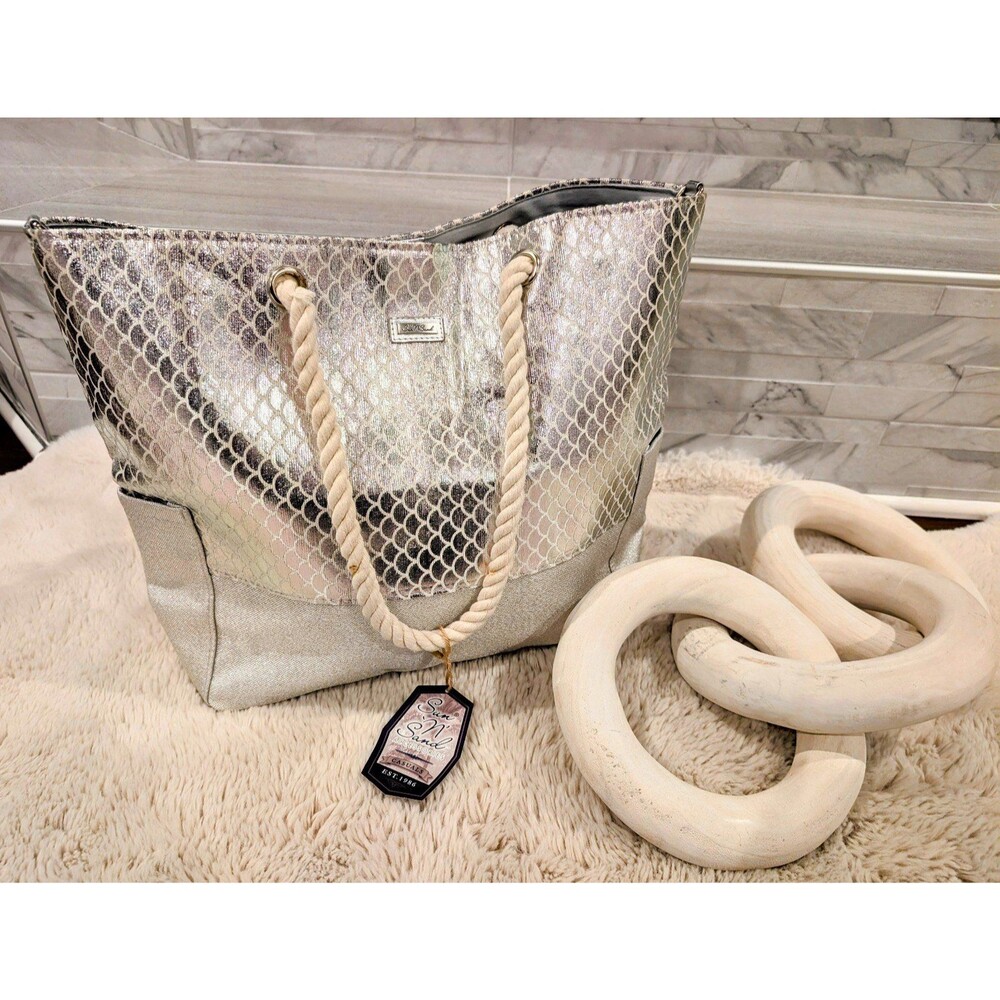 Shimmery Mermaid Scales Beach Bag NEW
